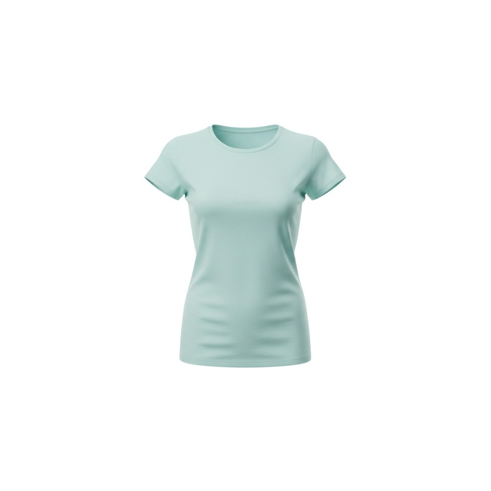 Ambiance Apparel T-Shirt Womens Medium Aqua Blue Short Sleeve Cotton Blend 1454